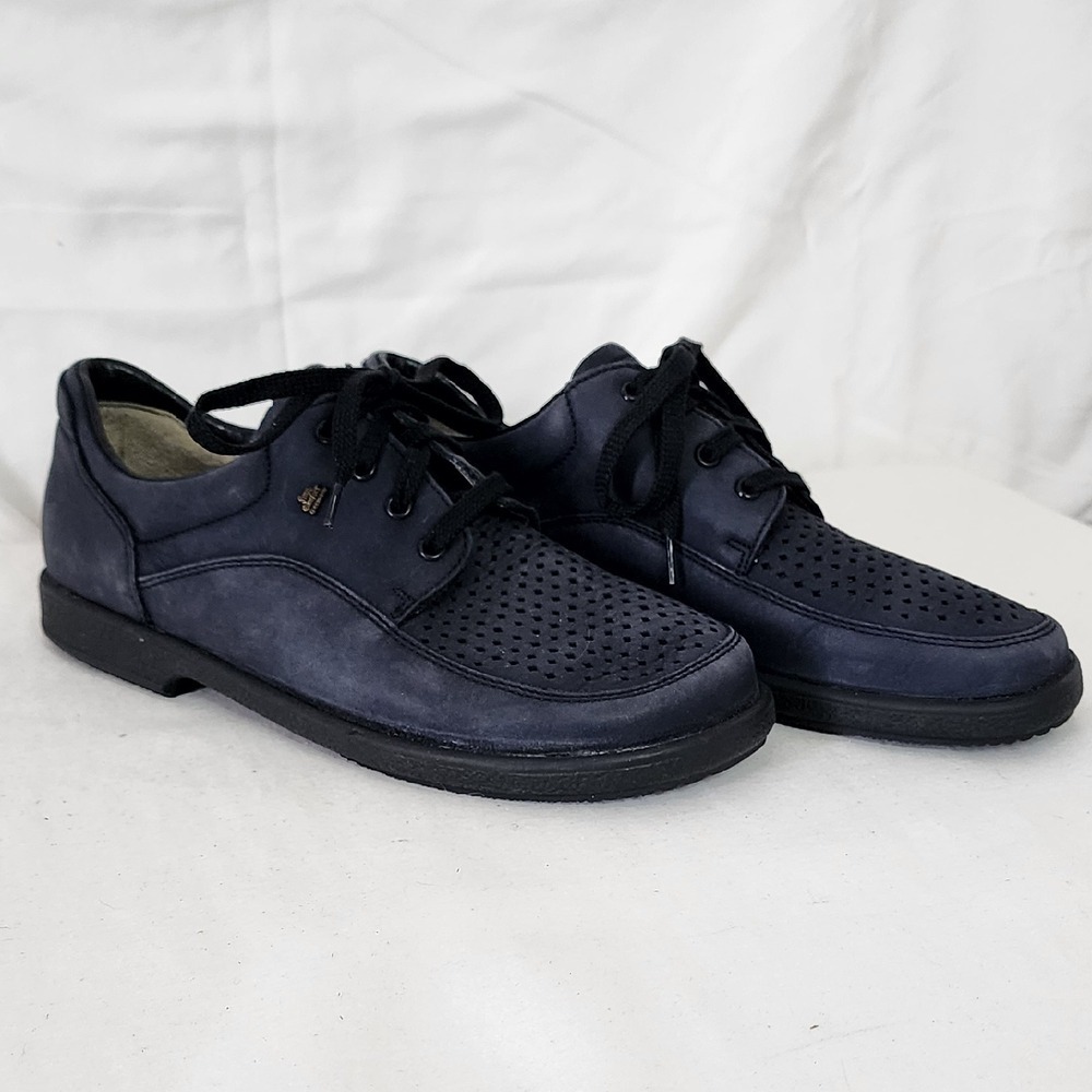 Finn Comfort Leather Oxfords Perforated Comfort Walking Shoes EU 37